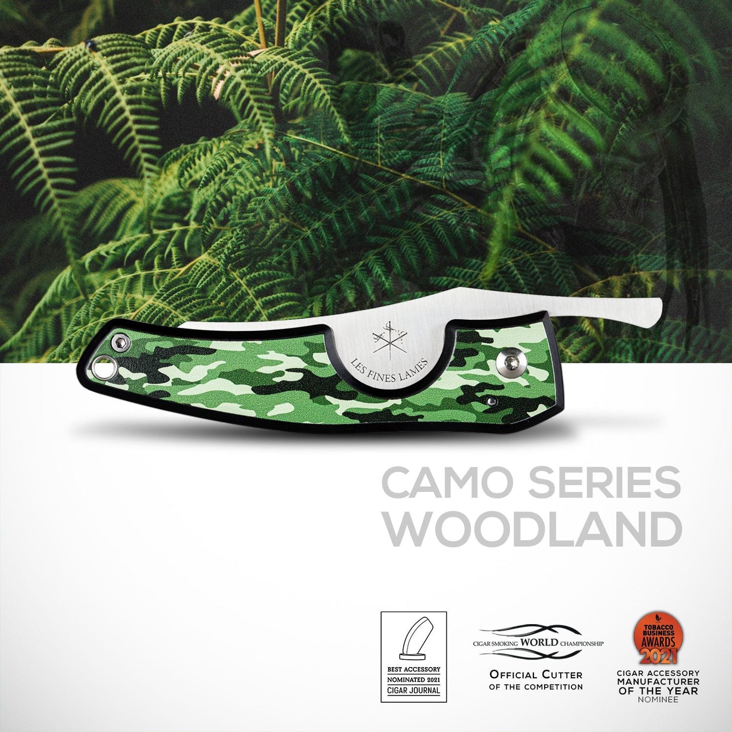 LES FINES LAMES - LE PETIT - Cigar Knife - Woodland Camo