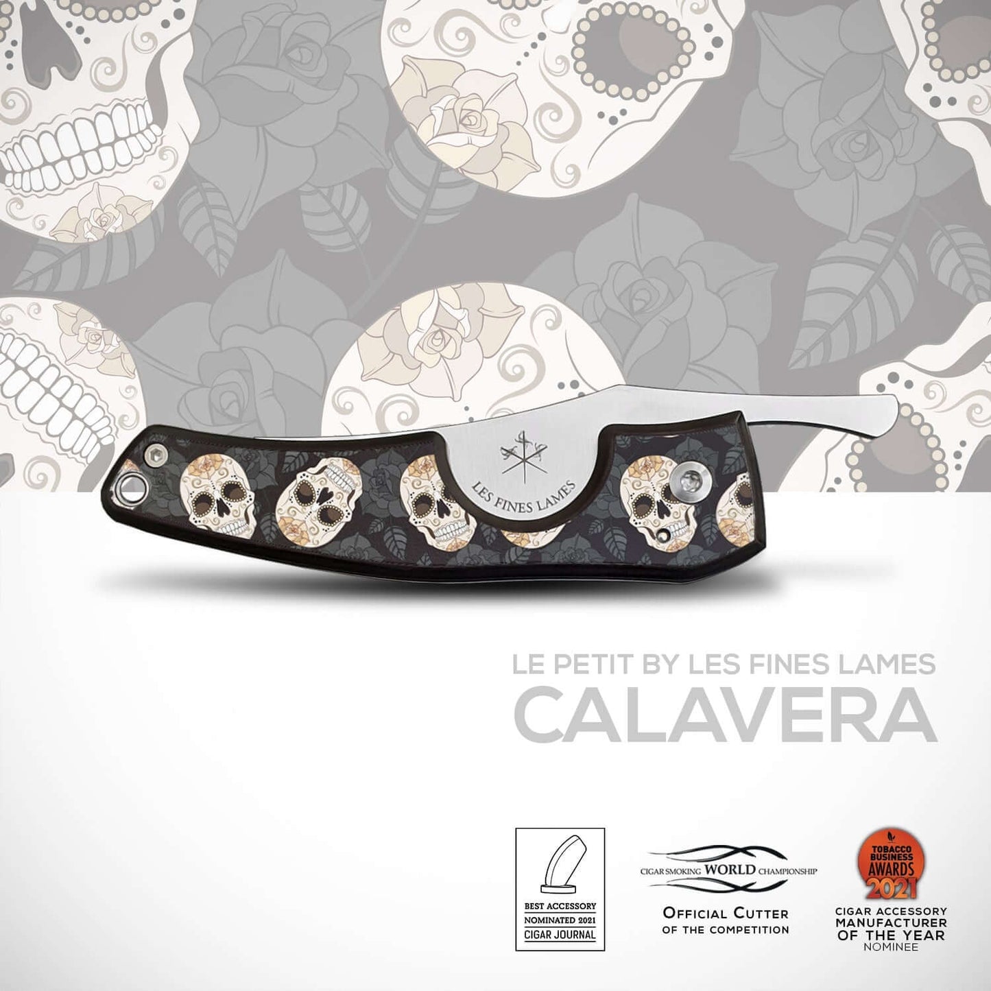 LES FINES LAMES - LE PETIT - Cigar Knife - Calavera